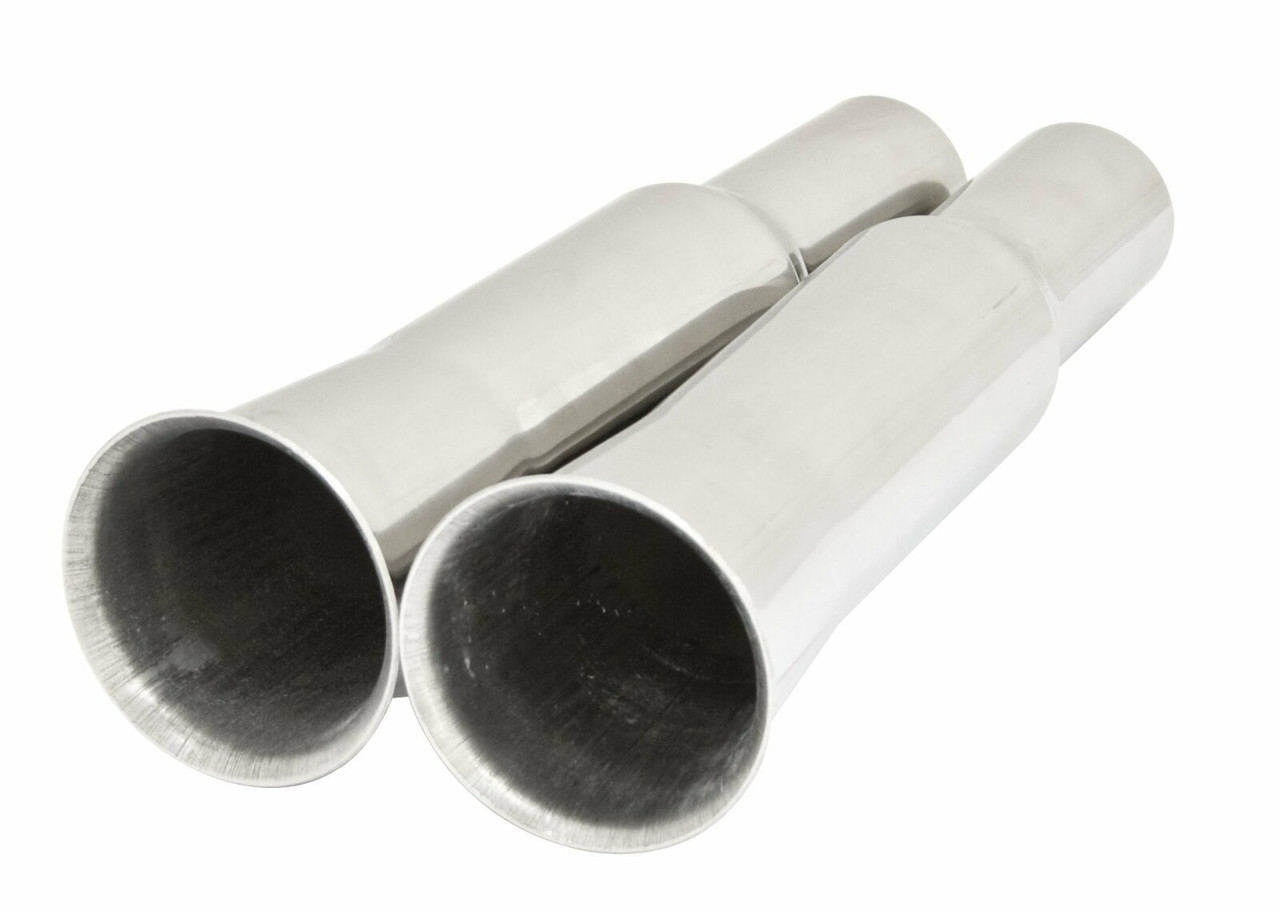 EMPI 3362 Chrome Exhaust Tips Flared, Pair For VW Bug, Beetle, Baja