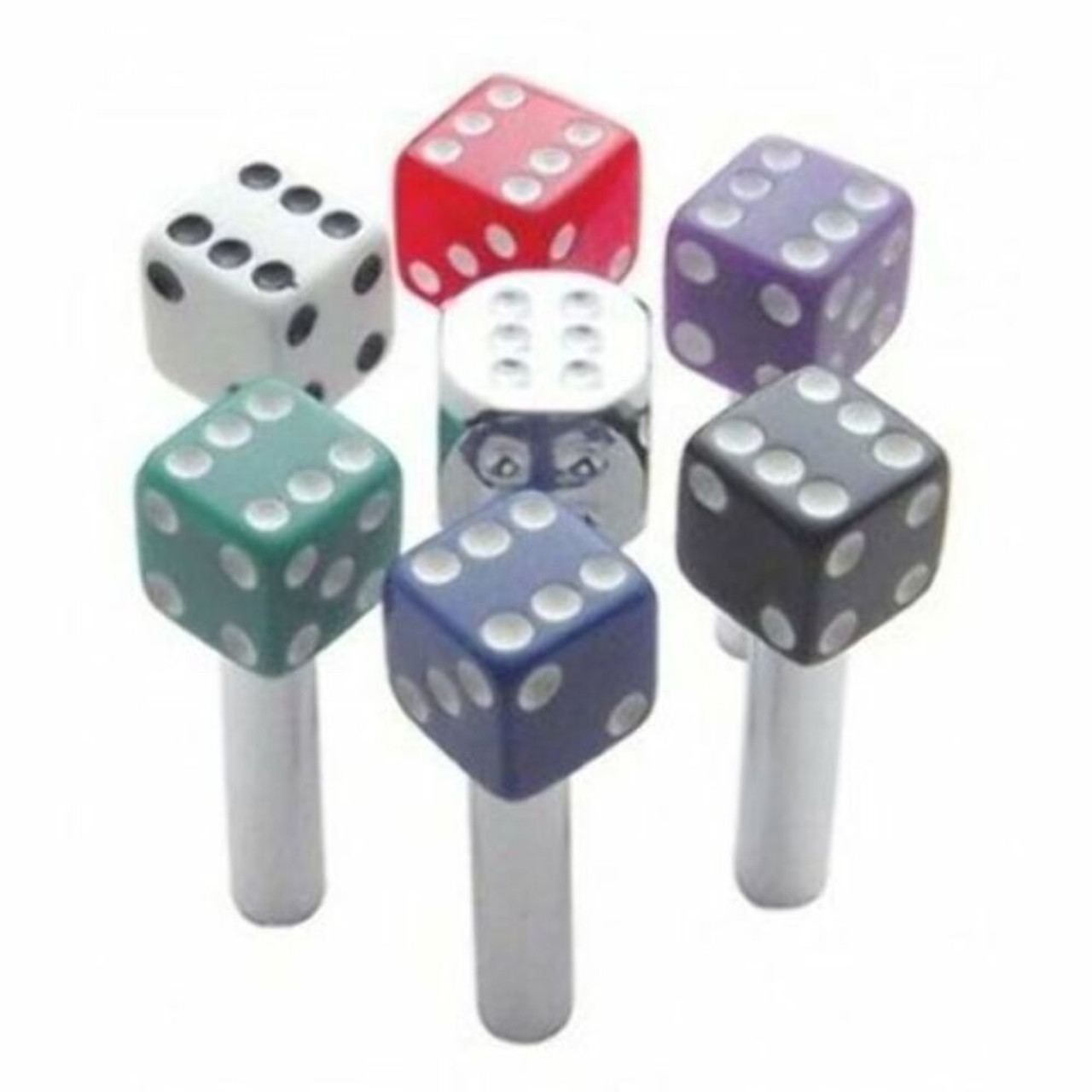 Hot Rod Dice Door Lock Pulls Blue with White Dots 2 Piece Set