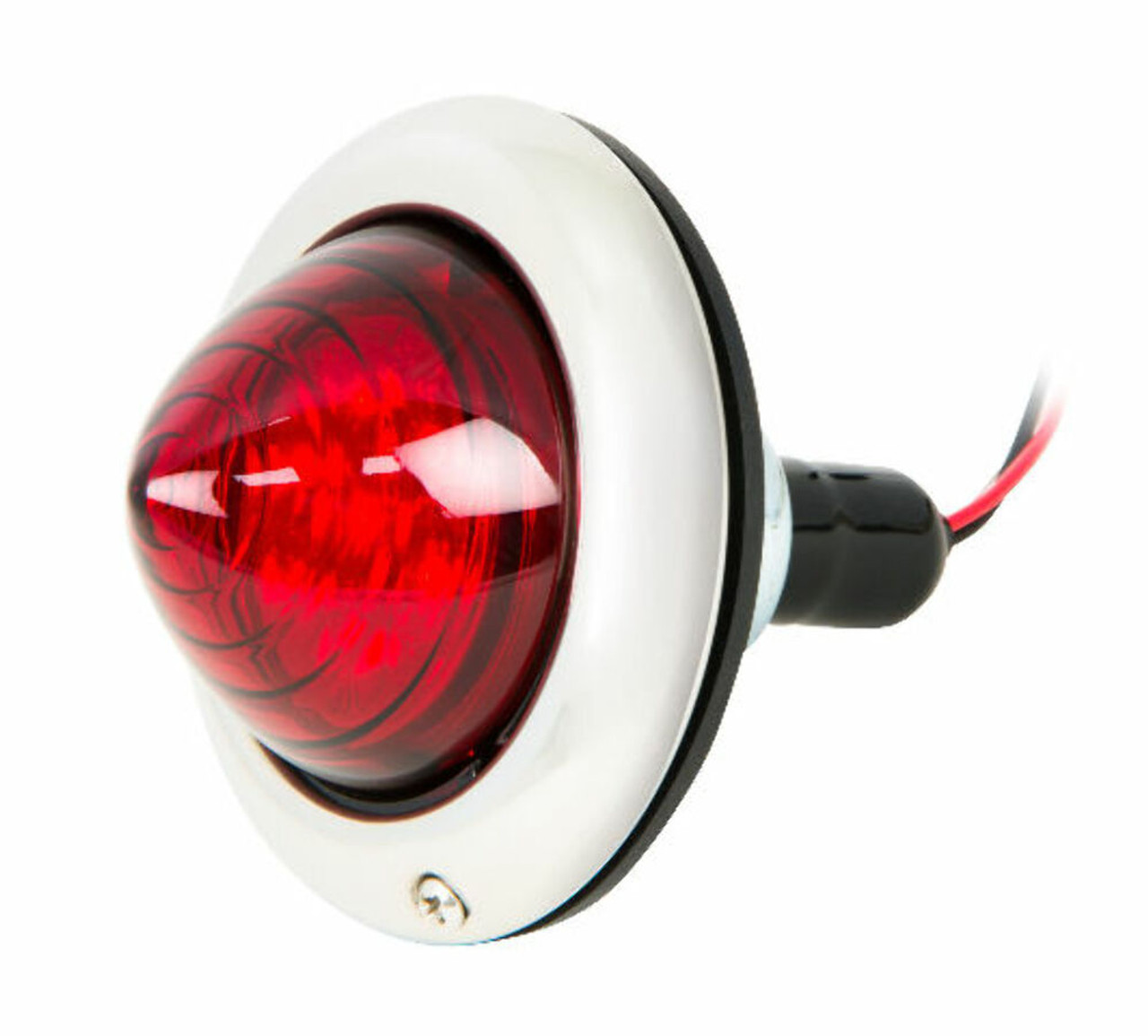 Custom Baby Bullet Tail Light - Stop/Turn/Tail - Red/Red  - Hot Rat Street Rod Truck