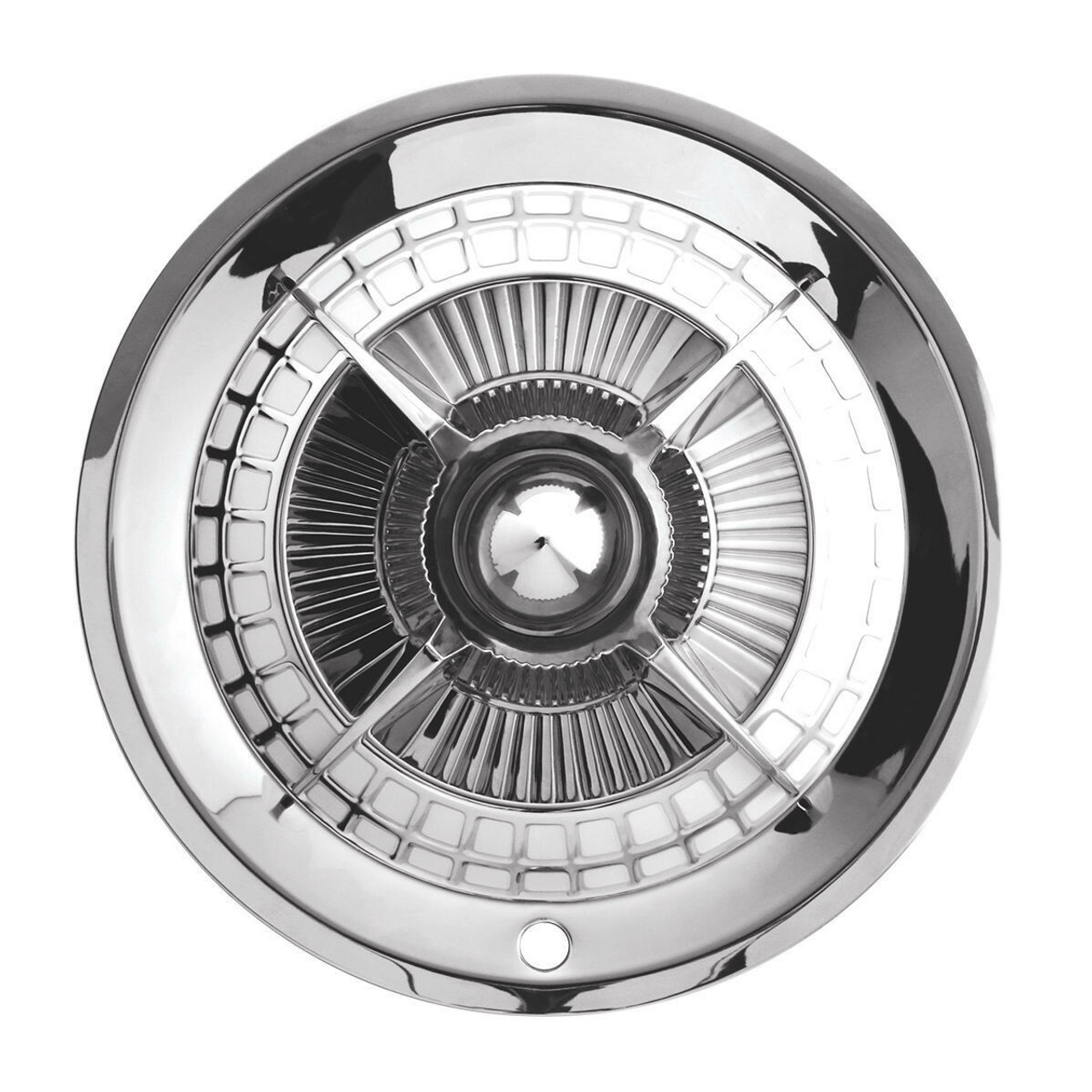 15" Lancer Hubcap with Chrome Center Bullet, Set Of 4
