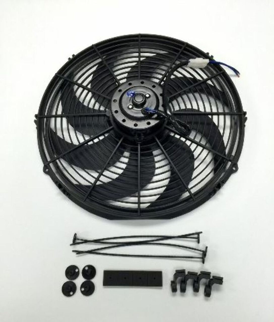 16" Electric Radiator Cooling Fan Curved Blade 12V 2500 CFM