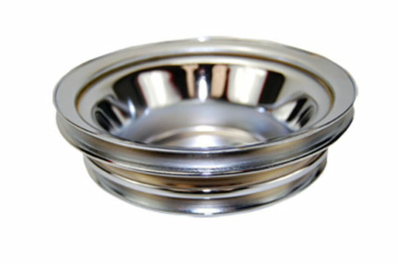 Chrome Steel LWP Triple Groove Crankshaft Pulley, Fits Chevy BBC 396-454