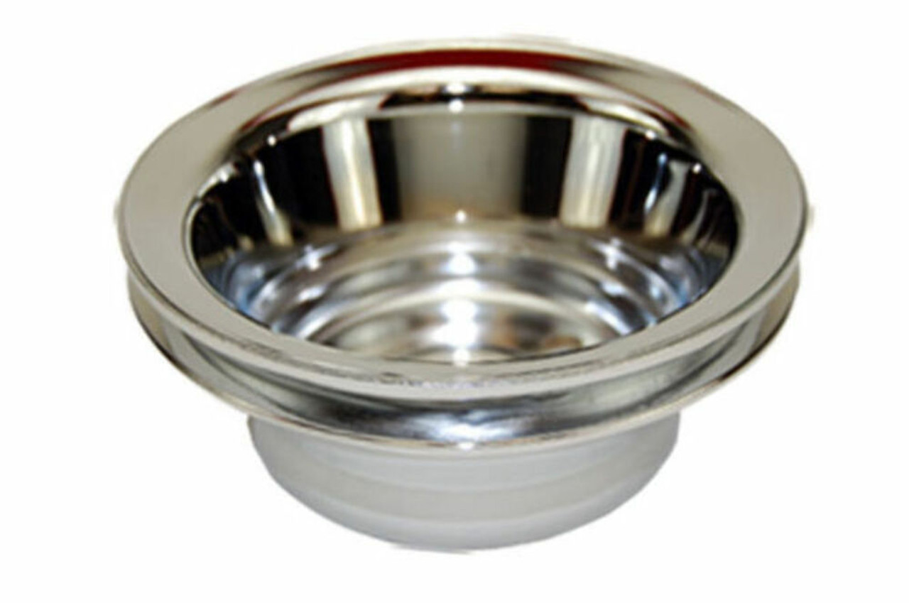Chrome Steel LWP Single Groove Crankshaft Pulley, Fits Chevy SBC 283-350