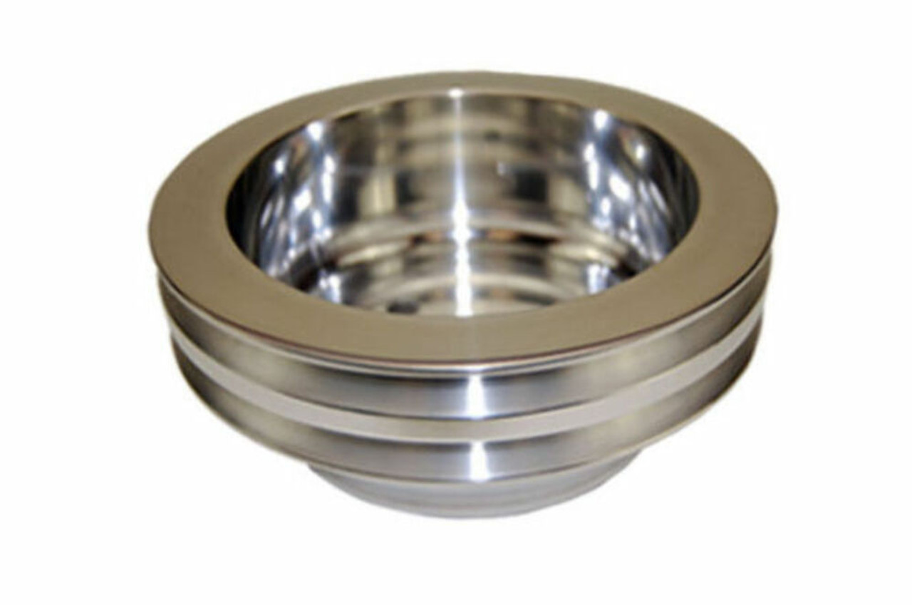 SBC Chevy 283-350 Machined Aluminum LWP Double Groove Crankshaft Pulley