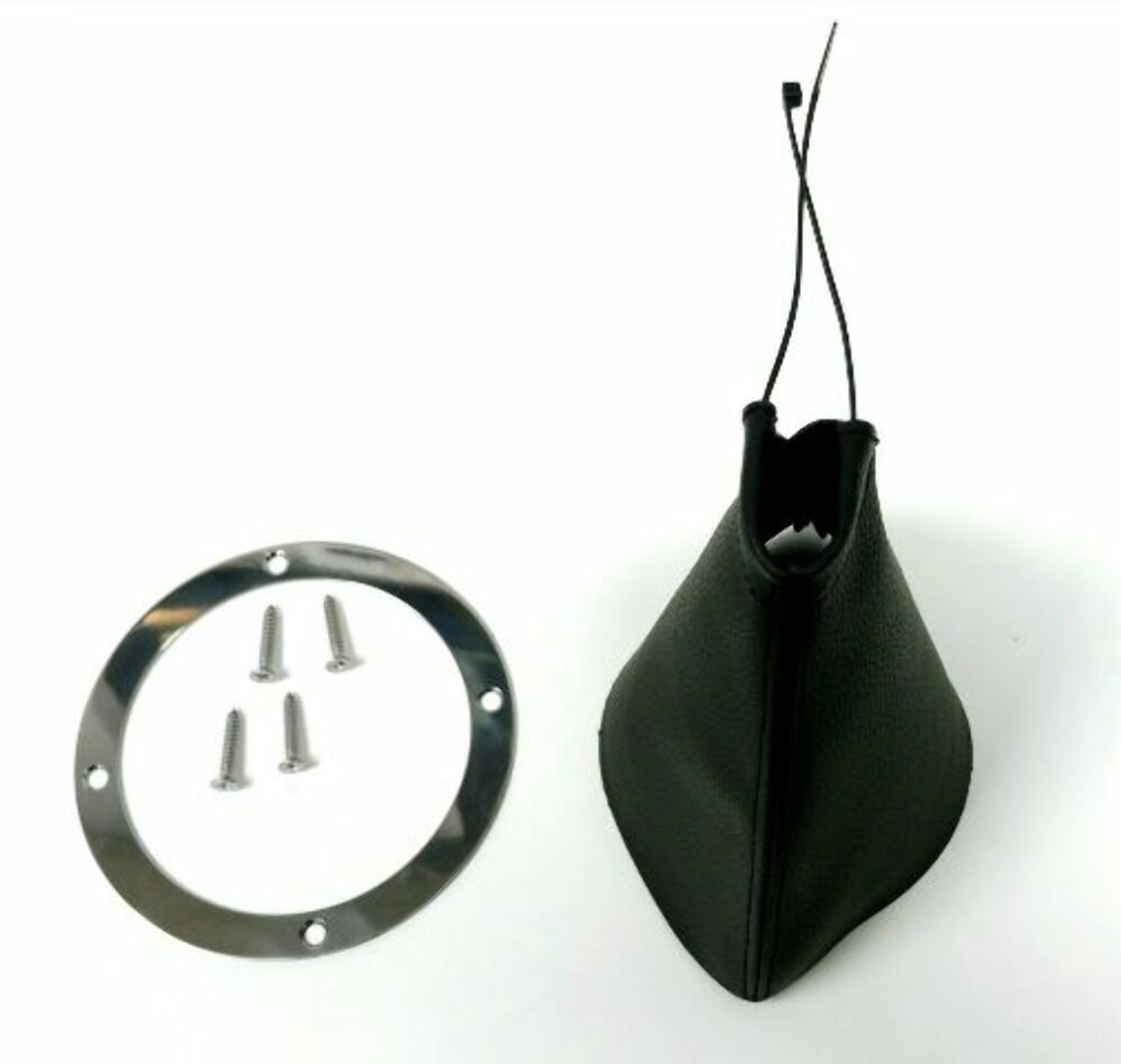 Classic Hot Rod Round Floor Mount Shifter Boot w/ 5" Ring - Rat Rod Street Rod