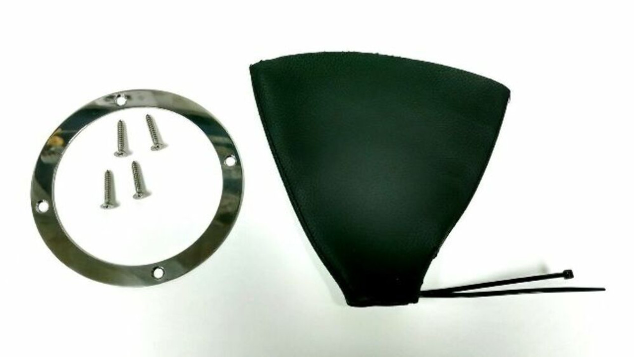 Classic Hot Rod Round Floor Mount Shifter Boot w/ 5" Ring - Rat Rod Street Rod