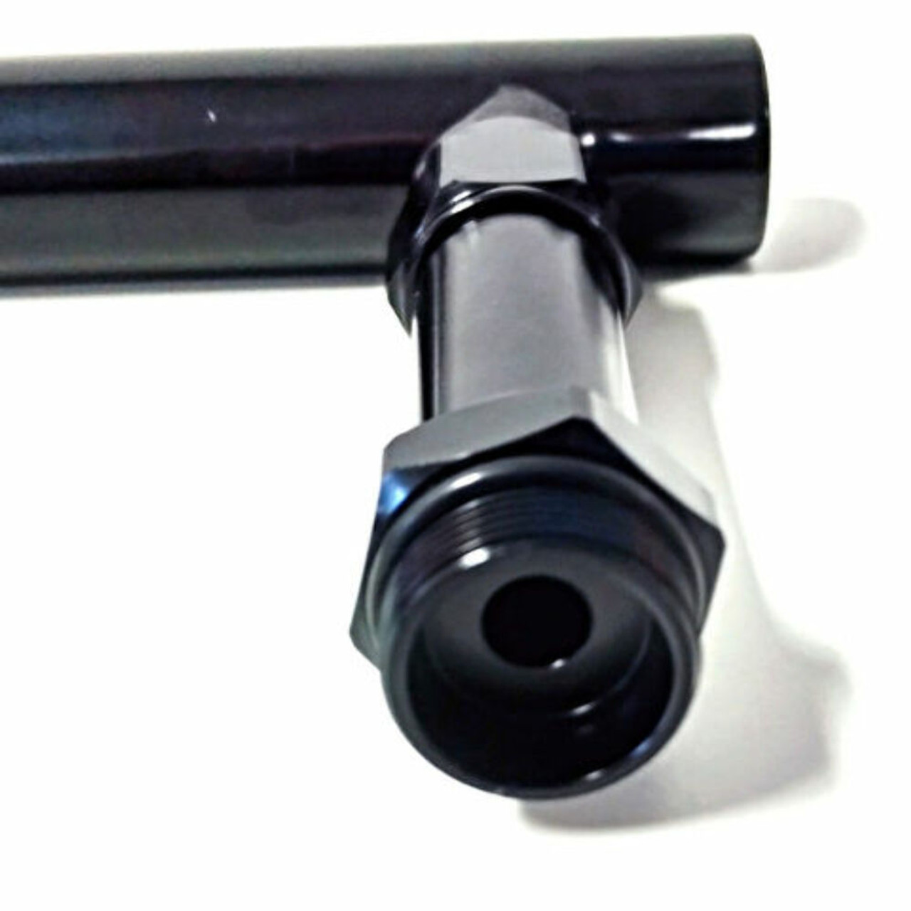 Billet Aluminum Holley 4150 Double Pumper Fuel Line Log Black Anodized SBC BBC