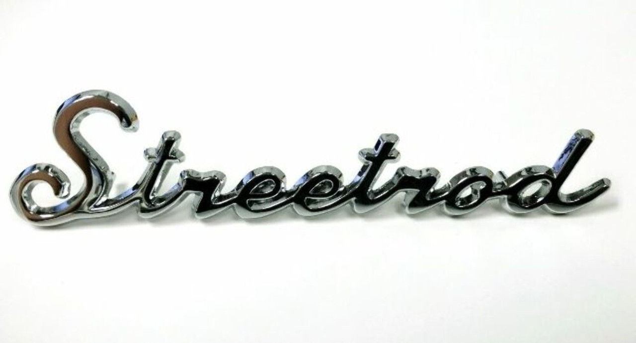 Chrome "StreetRod" Emblem / Script Universal Fit Show Car Street Rat Hot Rod