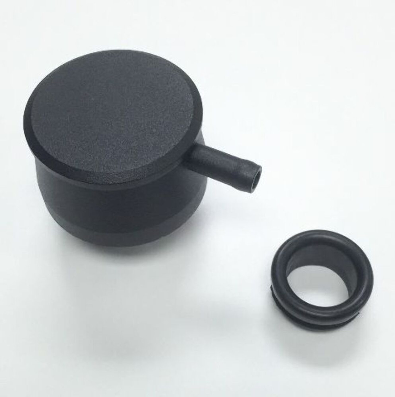 Hot Rod Black Round Smooth Valve Cover PCV Breather W/ Grommet