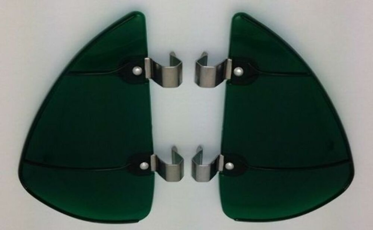 Vintage Style Green Accessory Vent Wing Air Deflector Breeze Breezies Pair