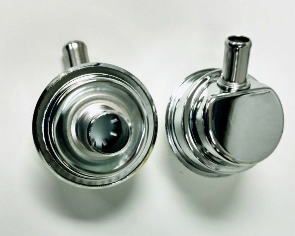 Universal Crankcase Evacuation System 1.25" Valve Cover Chrome Finish Hot Rod V8