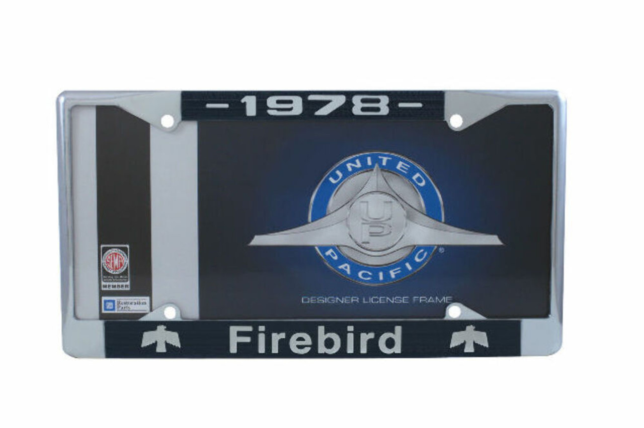 1978 Pontiac Firebird Chrome License Plate Frame with 4 Hole Mount, Set of 2