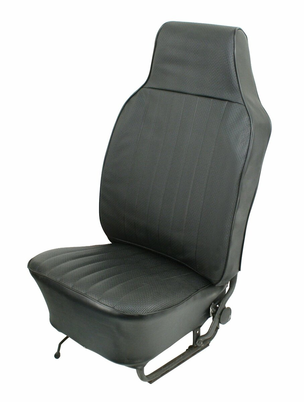 Seat Cover Kit, Slip-On Vinyl, Front & Rear Black, Fits VW Bug 68-69 Type-1 Sedan, EMPI 4638