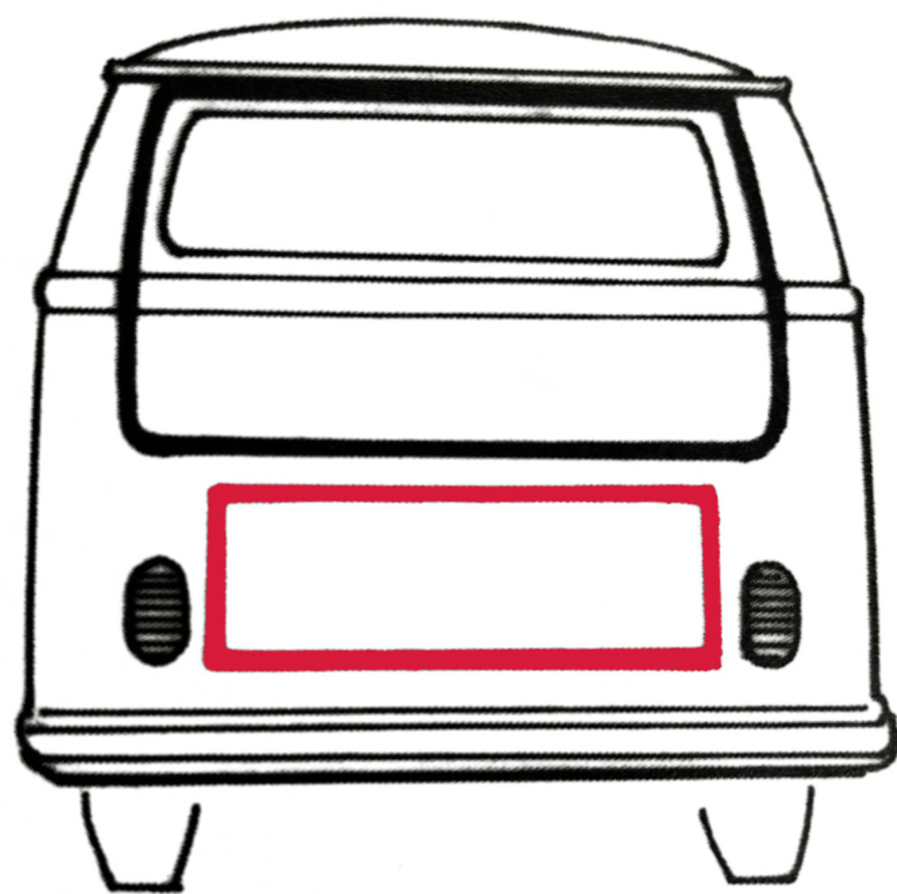 Rear Engine Decklid Door Compartment Seal, 1972-1979 VW BUS Type 2 Transporter