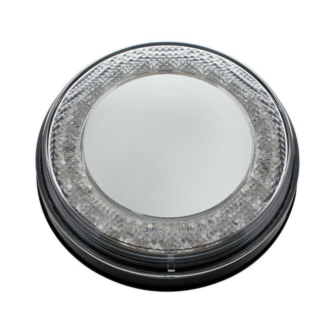 24 LED 4" Round S/T/T & P/T/C "Mirage" Light - Red LED/Clear Lens