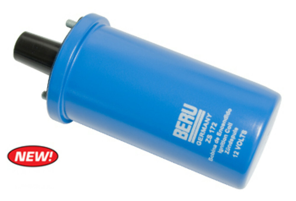 Beru ZS 172 Blue Coil, 12 Volt Primary Resistance 3.5 Ohms Fits VW BUG GHIA BUS
