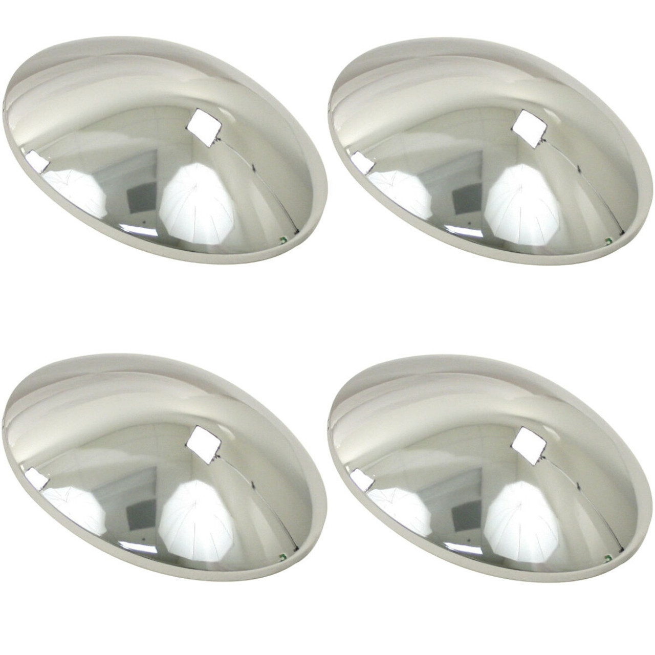 EMPI VW Bug Chrome Smoothie  Hub Cap For LATE 4 Lug Wheel, Set of 4, 10-1060-B