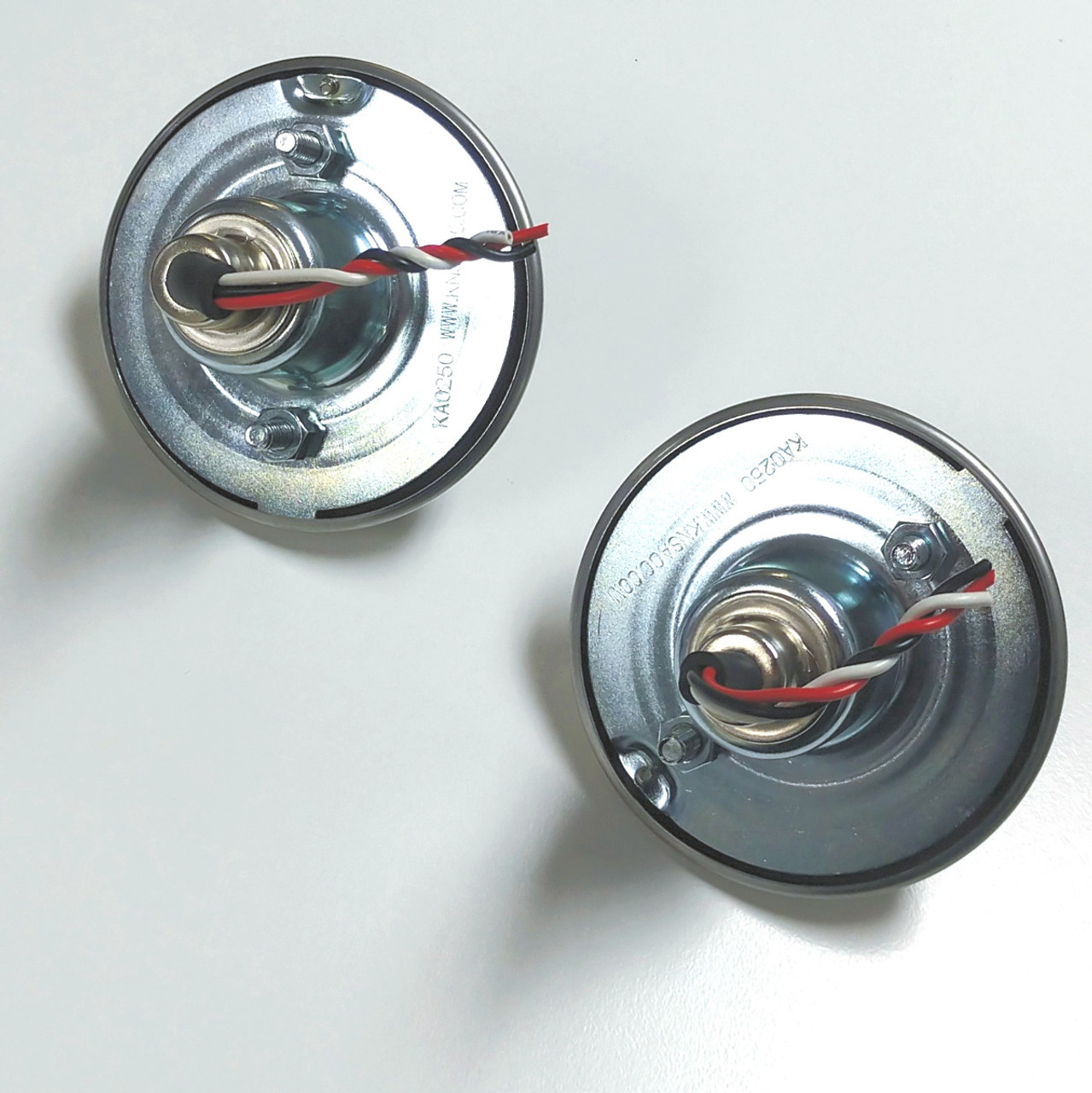 (2) Custom Baby Bullet Tail Lights - Stop/Turn/Tail - Red/Red - Hot Rat Street Rod
