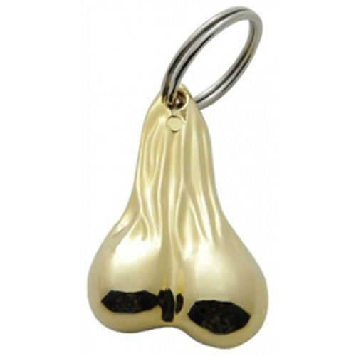 Plastic Small Balls Novelty Key Chain - Gold