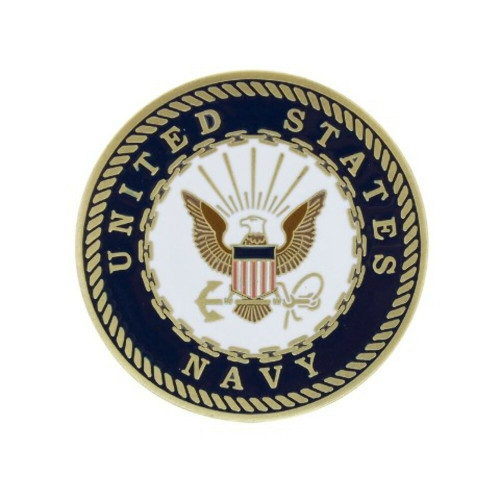 U.S. Navy Adhesive Metal Medallion - 1-3/4"
