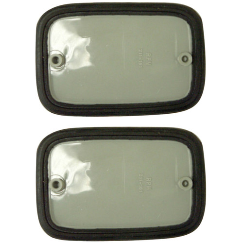 Front Side Reflector Base, Pair - Compatible with VW Type-2 Bus 1970-1979 - 211 945 161