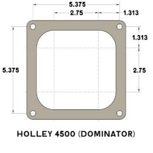 1" Phenolic Carburetor Spacer Kit for Holley 4500 Dominator - Drag Race, Hot Rod
