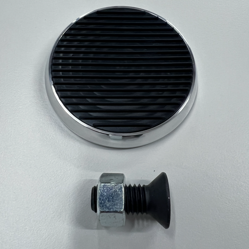 Hot Rod Polished Aluminum Brake Pedal Pad with Rubber Insert Hot Rod Polished Aluminum Brake Pedal Pad with Rubber Insert