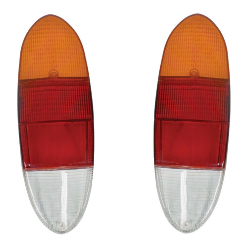Tail Light Lenses, Pair, Compatible with VW Type 3 70-73, Ghia 72-74