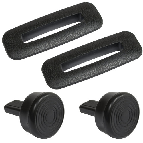 Seat Back Release Knob & Trim Collar, Pair for VW Beetle, Super Beetle, Ghia, Type 3 1968–1972