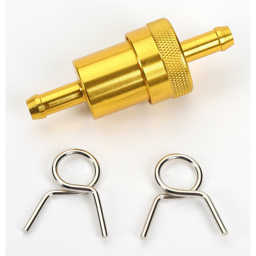 Billet Aluminum Inline Fuel Filter, 1/4" – Gold