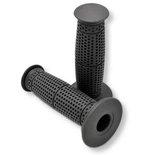 7/8" Motorcycle Grips Black Dimple Pattern for Cafe Racer, Cruiser,  Custom
