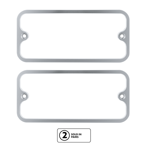 Billet Standard Side Marker Bezels Clear Anodized for 1968-1972 Chevy GMC Truck