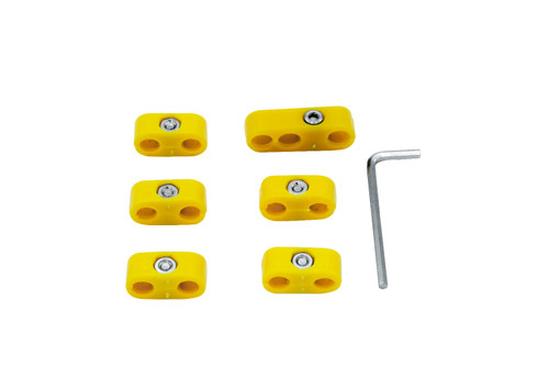 Spark Plug Wire Separators, Yellow, 6 Piece Kit, Compatible with Dune Buggy Spark Plug Wire Separators, Yellow, 6 Piece Kit, Compatible with Dune Buggy