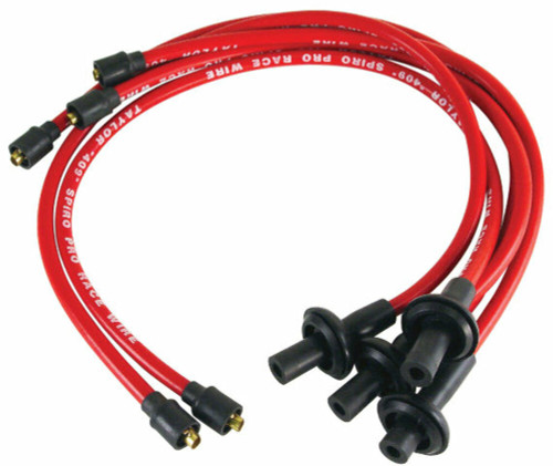 Ignition Plug Wire Set, 10.4mm, Silicone, Red, Taylor, Fits VW Bug Baja Sand Rail, EMPI 9397