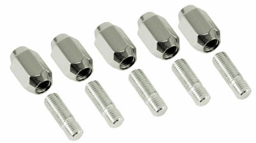 Nut & Stud Kit M12-1.5, Chrome, Steel Wheel,s Set 5 , Fits VW Bug Buggy Sand Rail, EMPI 9533