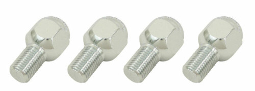 Lug Bolts, Chrome, Ball Seat, M14X1.5, 20.5 mm Long, Set Of 4 ,Fits VW Bug Beetle, EMPI 9568