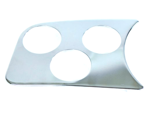 Dash Panel, 3 Gauge Hole 2-1/16, Chrome, Fits VW Bug Baja Beetle Type-1, EMPI 14-1002