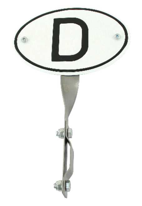 Vintage Look "D" Origin License Plate VW Bug Beetle BMW Porsche Mercedes 15-2041