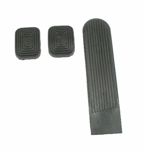 Pedal Pads, 3pc Kit, Accelerator, Clutch, Brake, Stock Style, Fits VW Bug Ghia Type-1 2 3