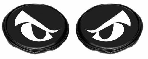 EMPI Light Covers 5 Inch Round Black Vinyl with Eyes Pair  16-9146