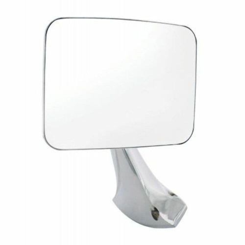 Square Rectangle LED Turn Signal Chrome Side Mirror, Left, EA - Fits Chevy 1970-1972