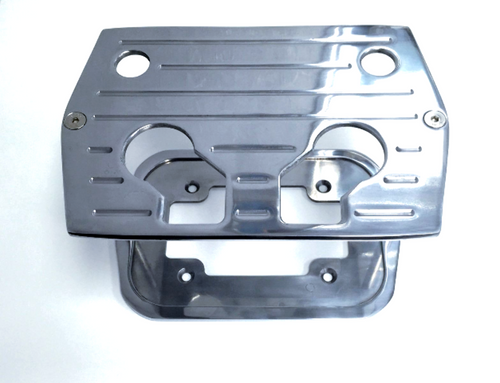 Polished Ball‑Milled Billet Aluminum Battery Tray – Fits Optima Group 34/78 Batteries (Chevy/Ford/Mopar)