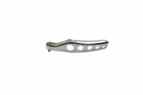 Chrome Steel LWP Passenger Side Top Alternator Bracket - Fits Chevy SBC 1976-86 (305-350)