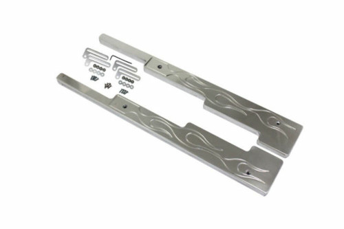 Polished Flamed Aluminum Spark Plug Wire Looms Holders SBC BBC 302 350 454
