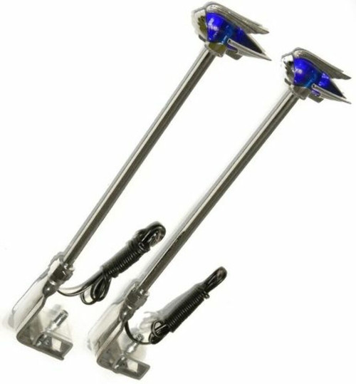 Vintage Style Hot Rod Blue LED Fender Guide Marker Pair