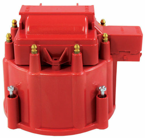 Red HEI Performance Distributor Cap & Rotor, For Hot Rod V8 SBC BBC Chevy Pontiac Olds