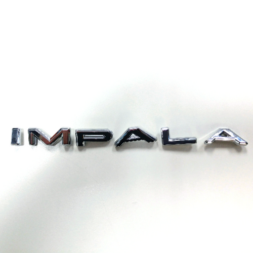 Letter Set Script Emblem with 12 Clips, Compatible with Chevy Impala 1963