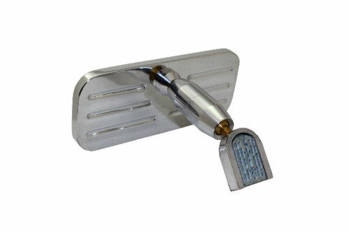 Hot Rod Polished Aluminum Ball Milled 5-1/2 Inch Rear View Mirror
