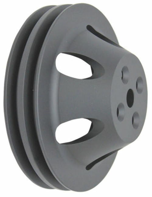 BBC Chevy 396-454 Black Aluminum SWP Double Groove Water Pump Pulley