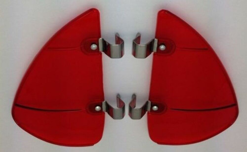 Vintage Style Red Accessory Vent Wing Air Deflector Breeze Breezies Pair